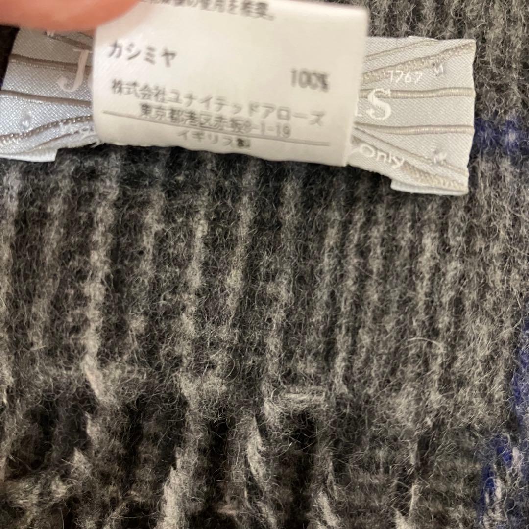 【新品】アローズ別注Joshua Ellis カシミア100% マフラー