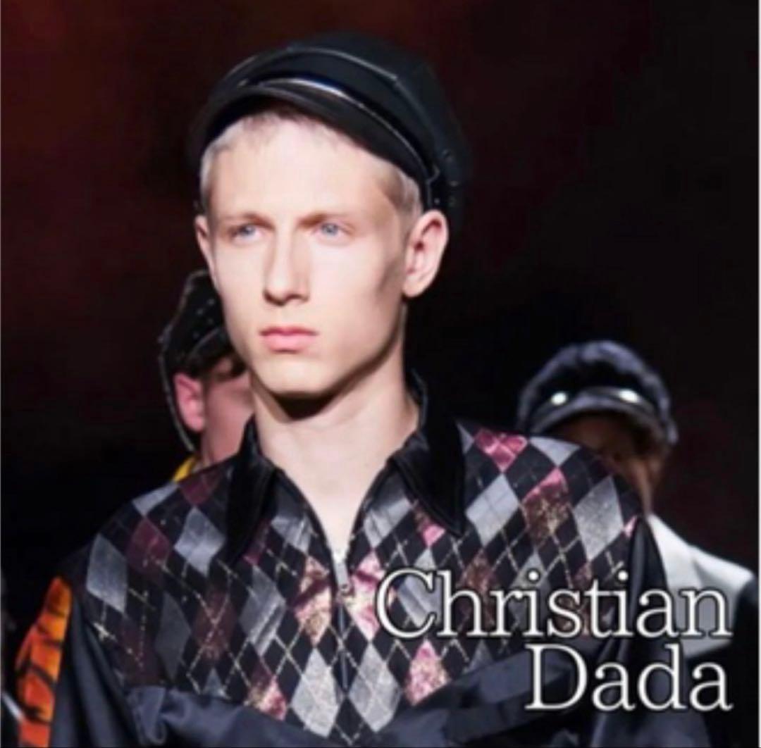 Christian Dada ブラックレザーキャスケット