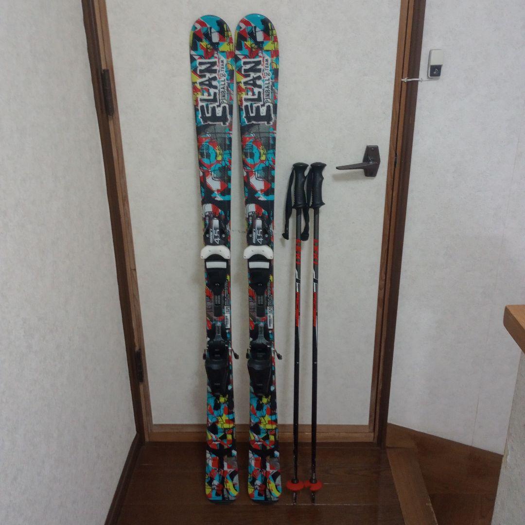 中古ジュニアスキーセット　ELAN PINBALL 130cm ポール付