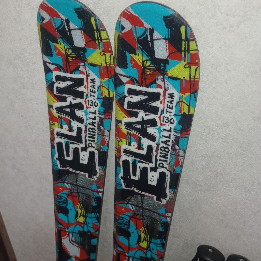 中古ジュニアスキーセット　ELAN PINBALL 130cm ポール付