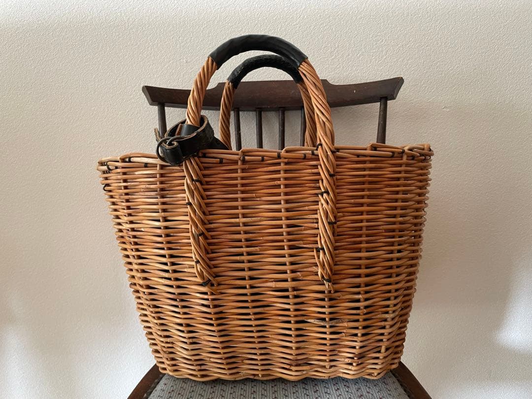 破損あり値下げします！エバゴス　ebagos 紅籐　ブライドル　かごバッグ