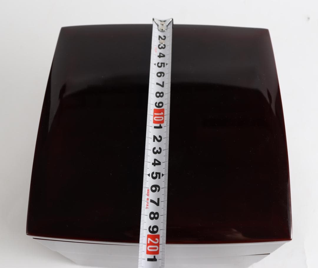 輪島塗 溜塗 網代 沈金 三段重 弁当箱 重箱 共箱