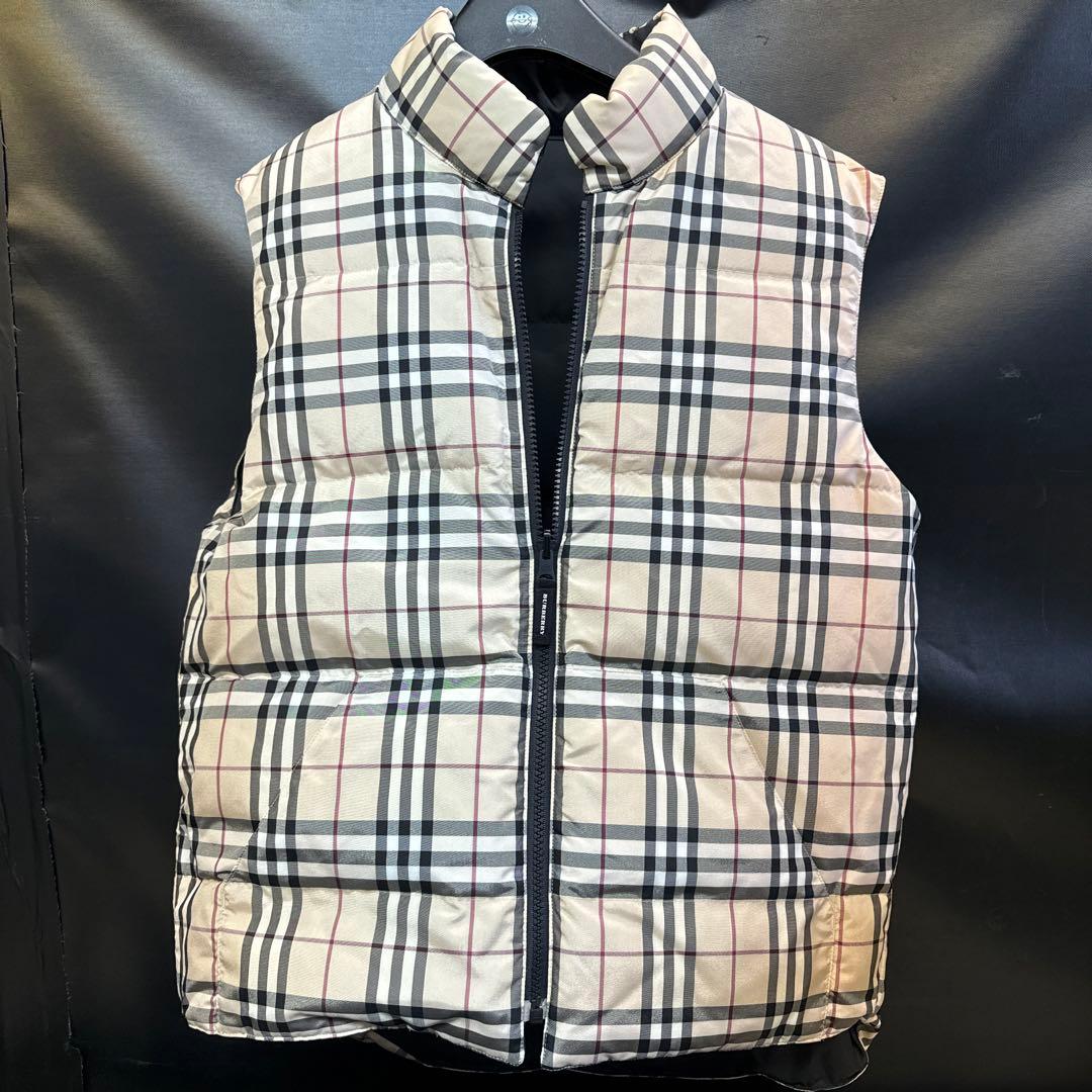 美品⭐︎90's バーバリー ロンドン　リバーシブル ダウン ベスト