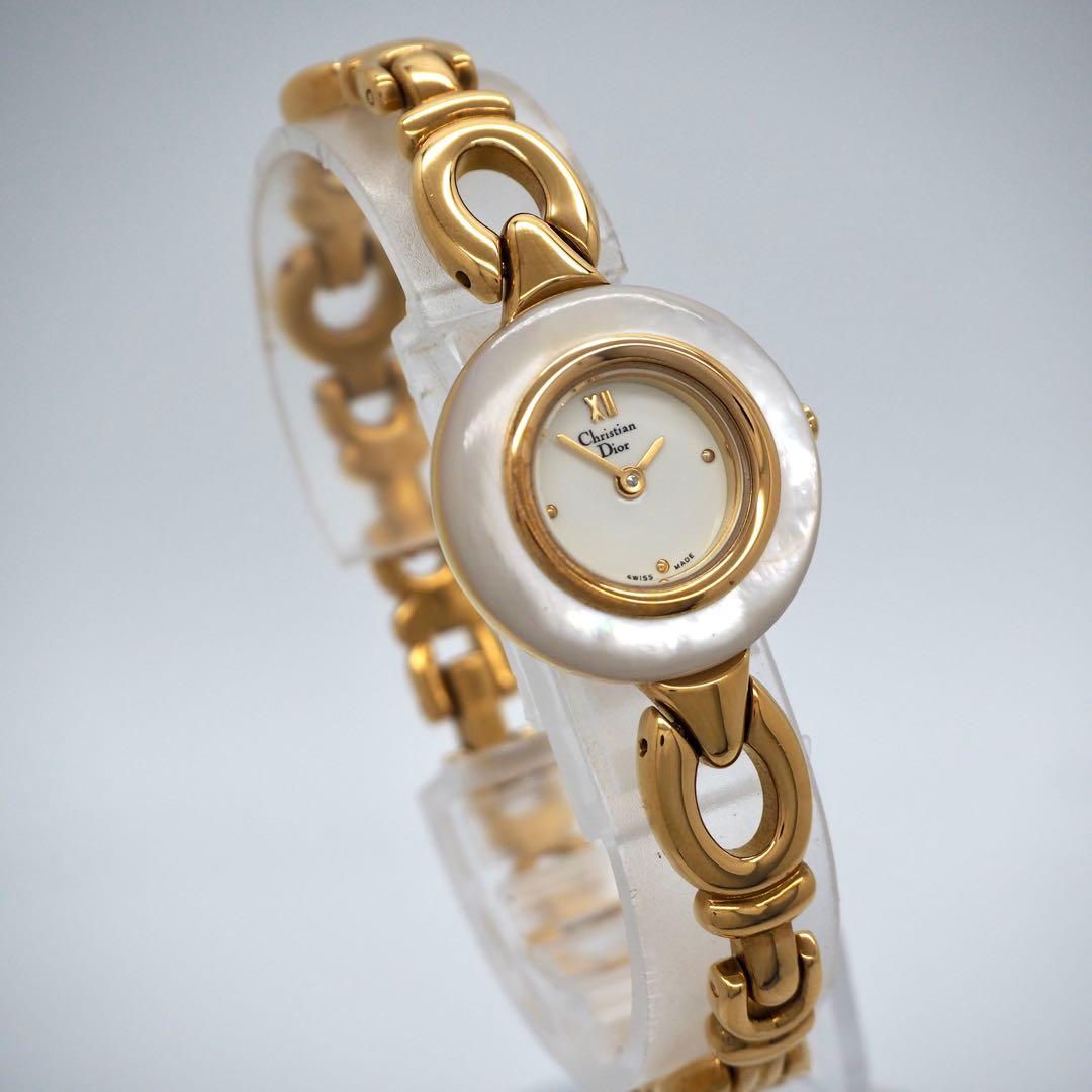 20 稼働【美品】Dior時計　チェンジベゼル　箱付き　デッドストック　ゴールド