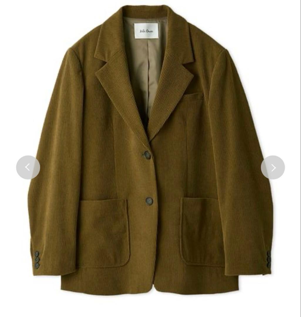 【新品】MilaOwen コーデュロイパッチポケットシングルジャケット オリーブ