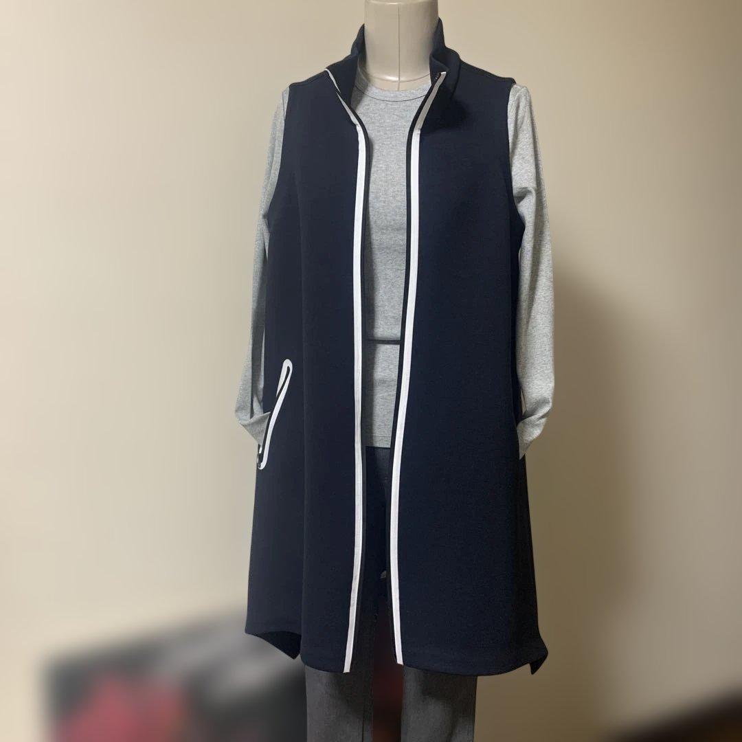 HiROKO KOSHINO TRUNK Wジップロングベストトップス