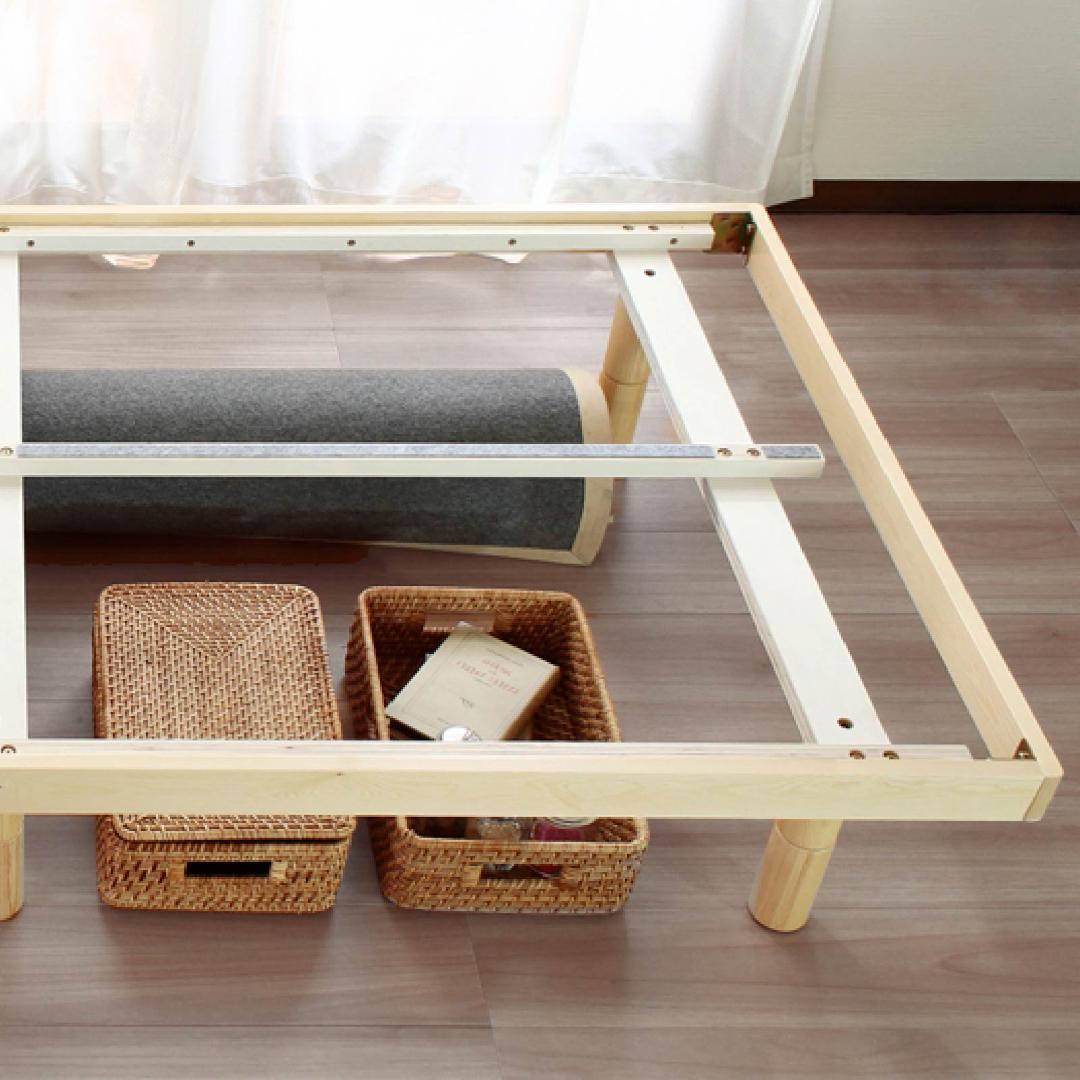 シングル　スノコベッド　高さ３段階　天然木　合格パイン材　新品送料込