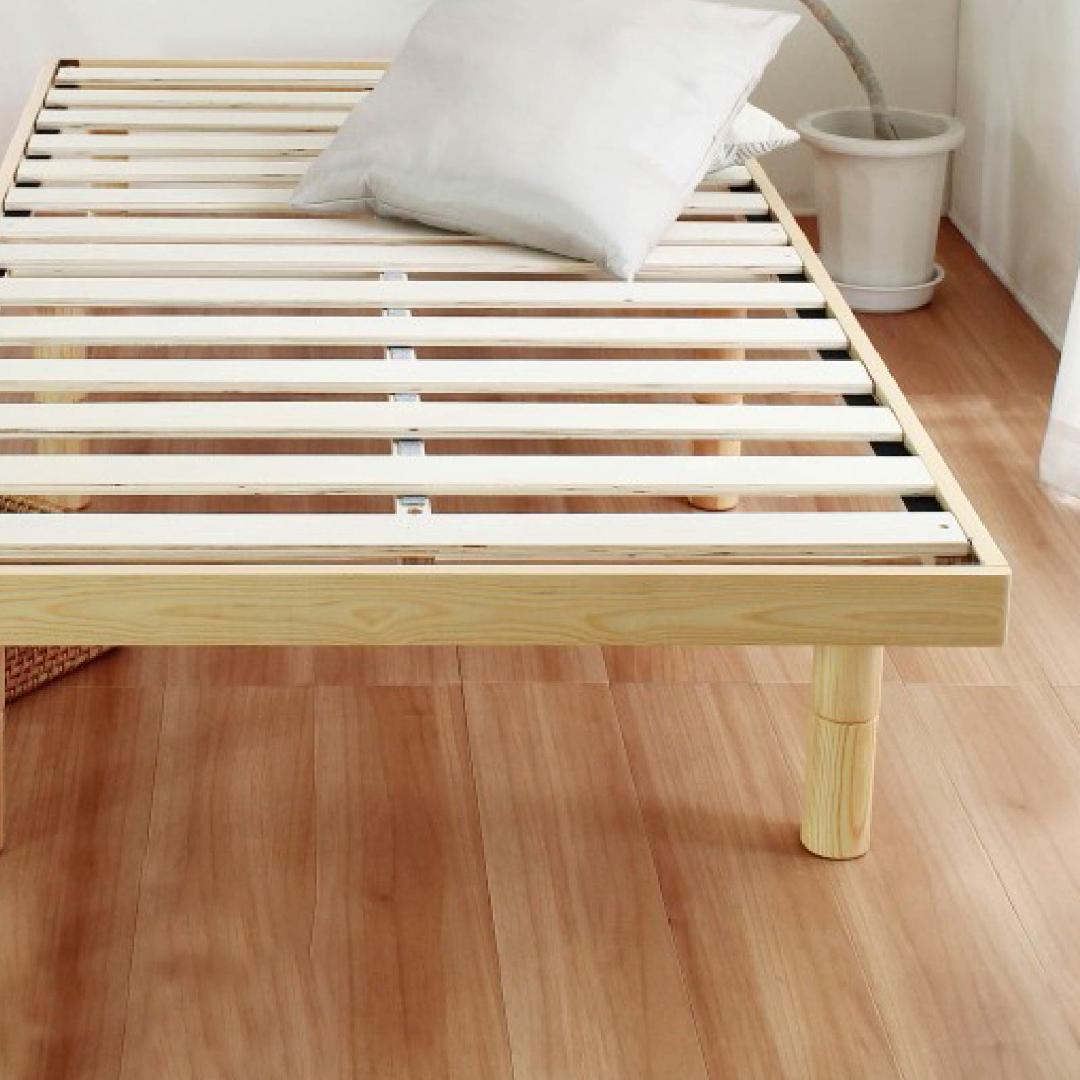 シングル　スノコベッド　高さ３段階　天然木　合格パイン材　新品送料込