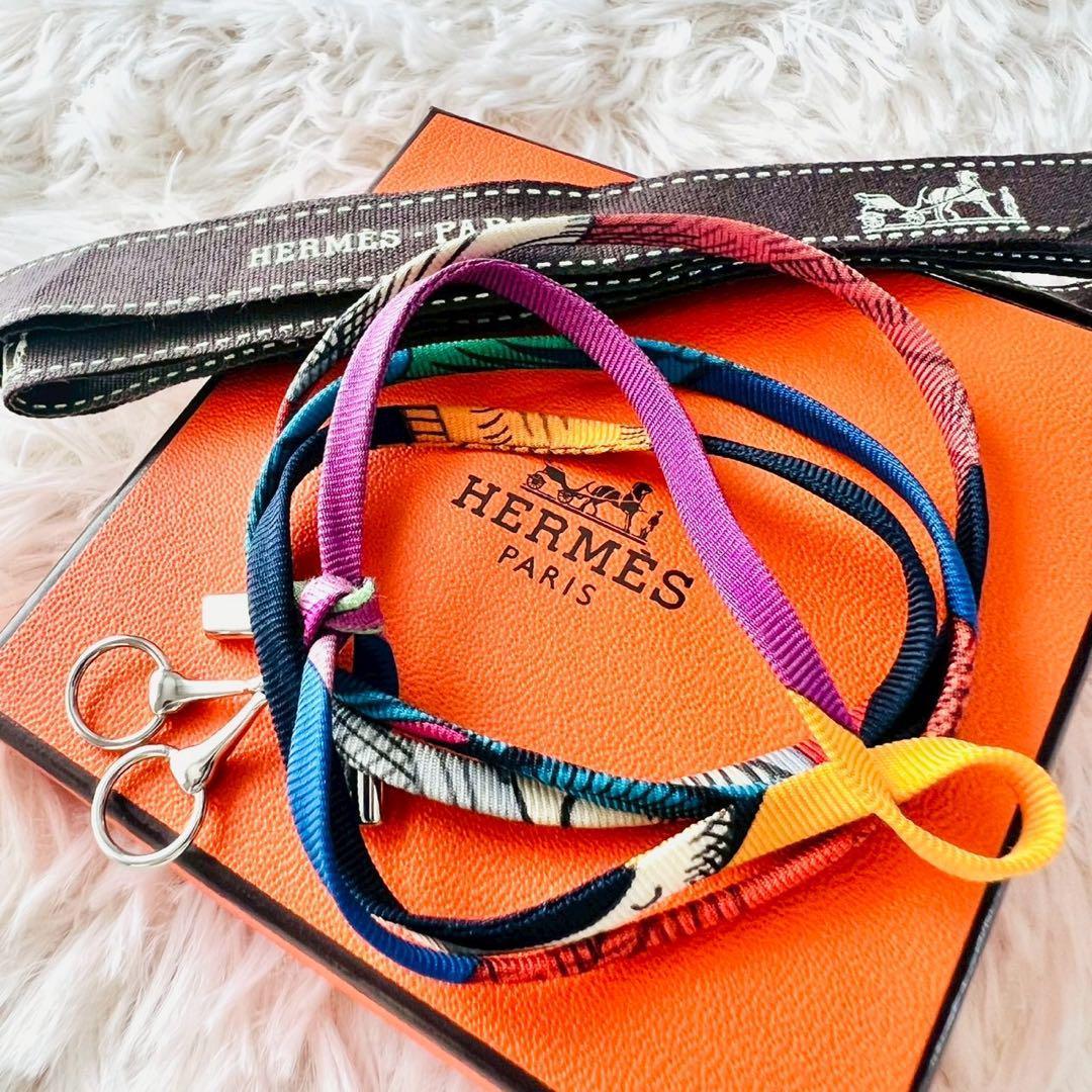 美品✨エルメス　ネックレス　ブレスレット　トゥールビヨン　マルチカラー　2way