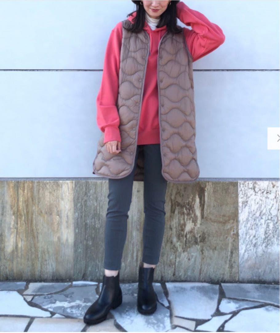 UNIQLO ウルトラライト ロング タウンベスト　L brown