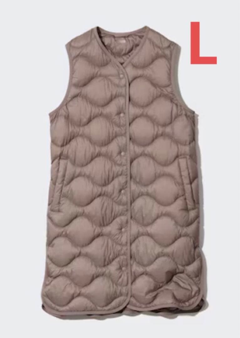 UNIQLO ウルトラライト ロング タウンベスト　L brown