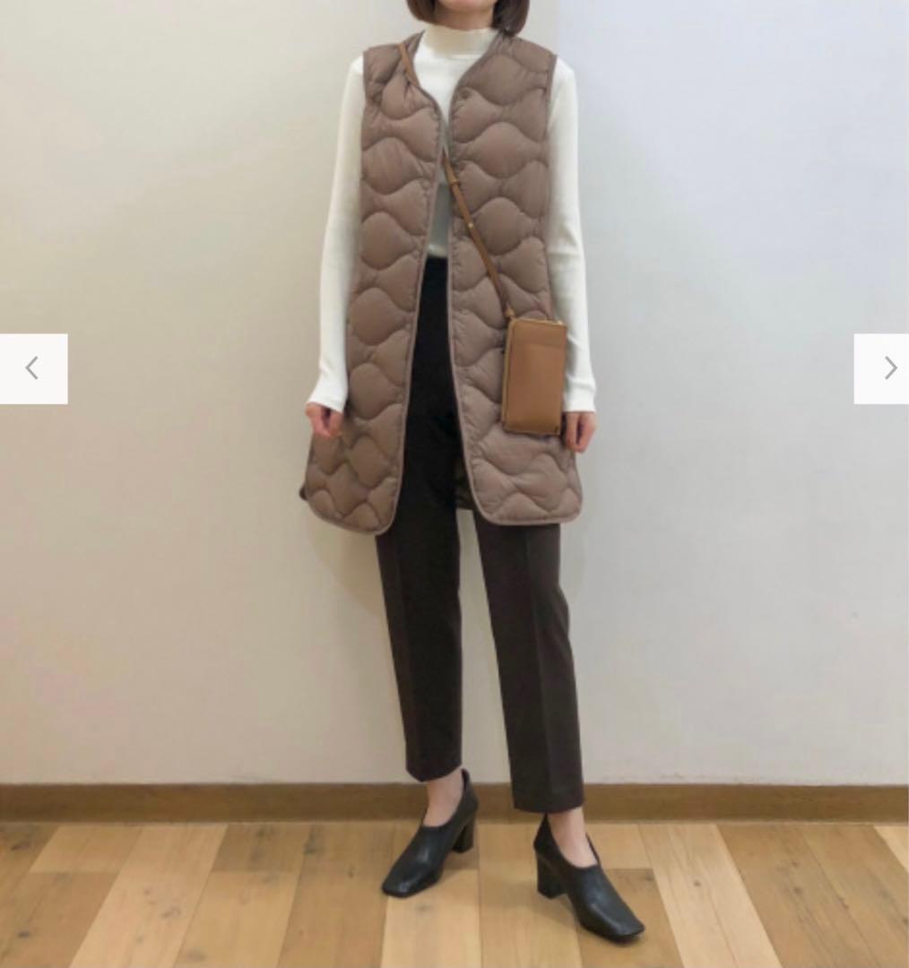UNIQLO ウルトラライト ロング タウンベスト　L brown