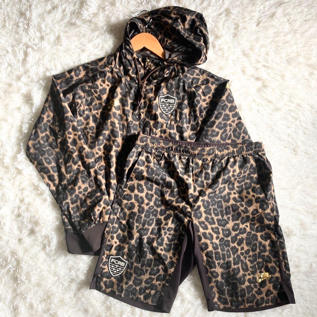 美品 希少 NIKE × FCRB.レオパード ハーフパンツ セットアップ