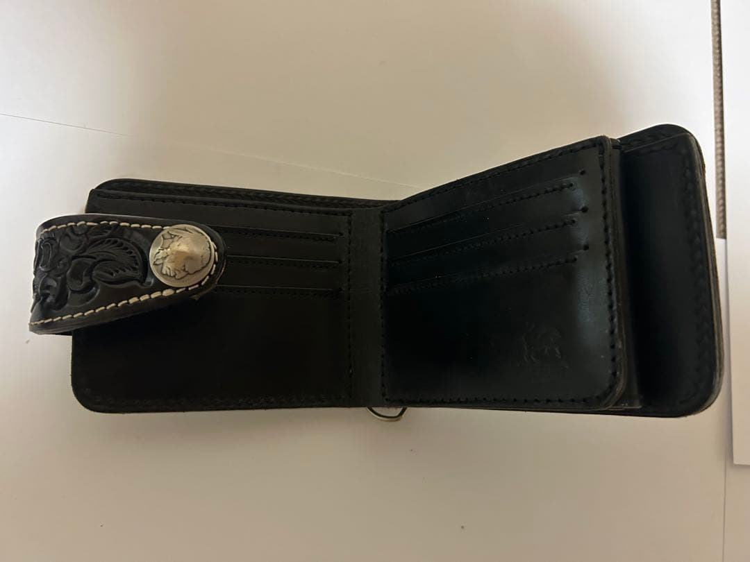 コーくんパパ アルズニ ALZUNI 本革二つ折り財布 カスタム コンチョ