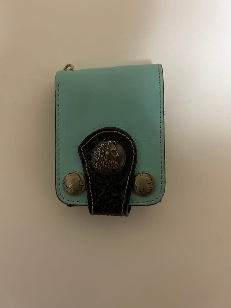 コーくんパパ アルズニ ALZUNI 本革二つ折り財布 カスタム コンチョ