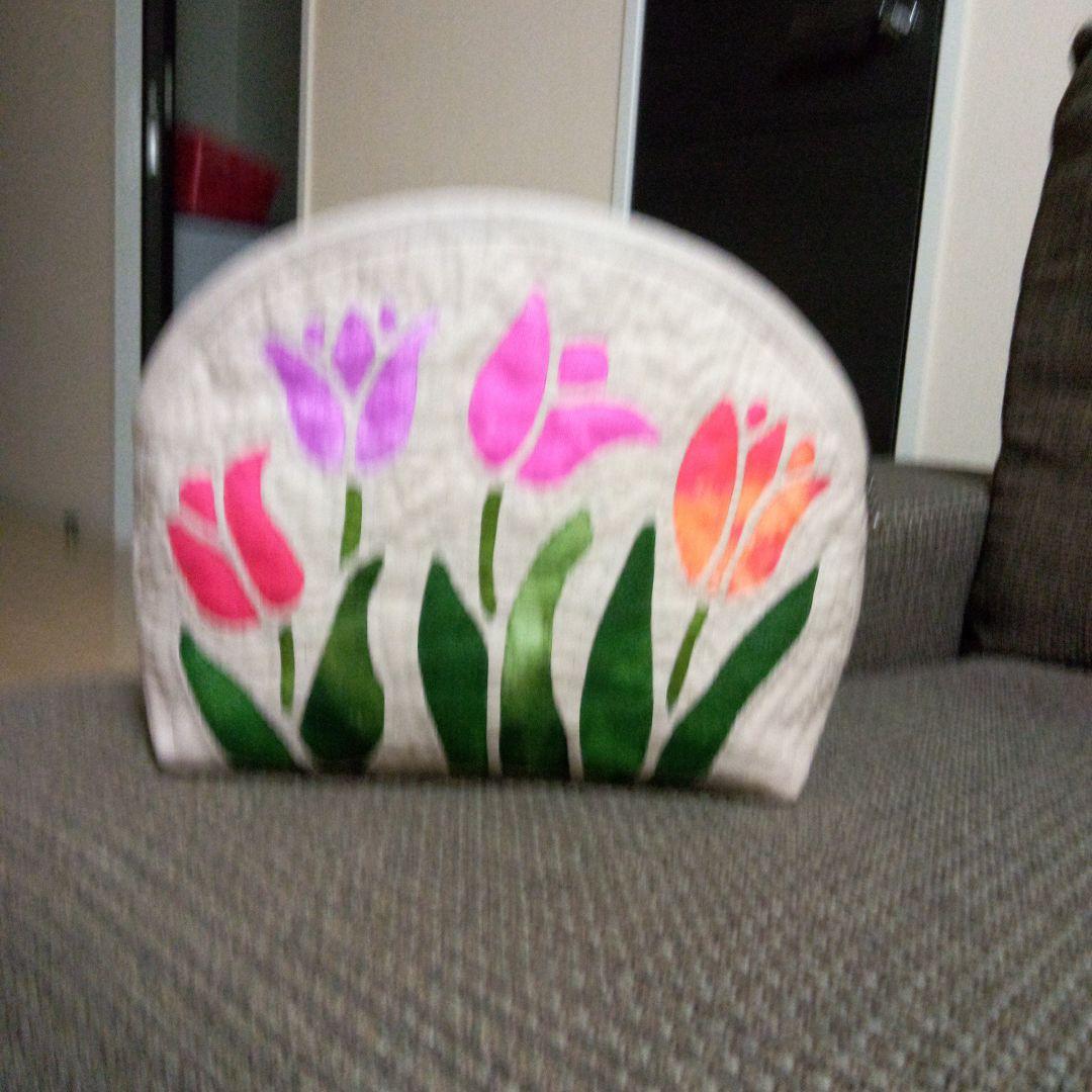 ハワイアンキルトクッションカバーポーチ