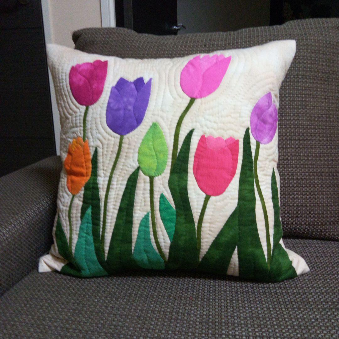 ハワイアンキルトクッションカバーポーチ