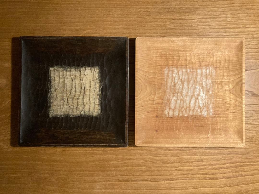 三谷龍二　トレー　黒漆　白漆