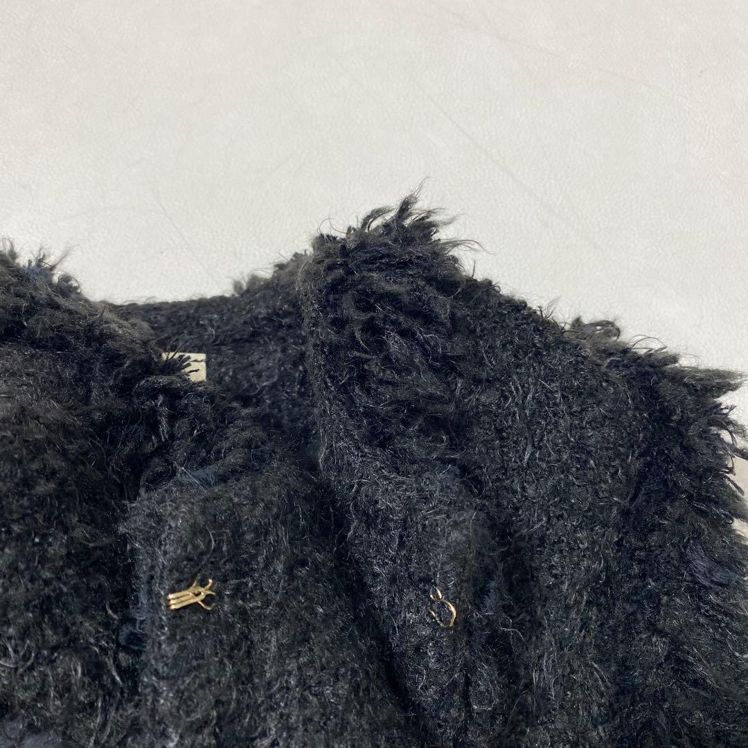 美品 UNITED ARROWS シャギー ツイード ベスト 金ボタン