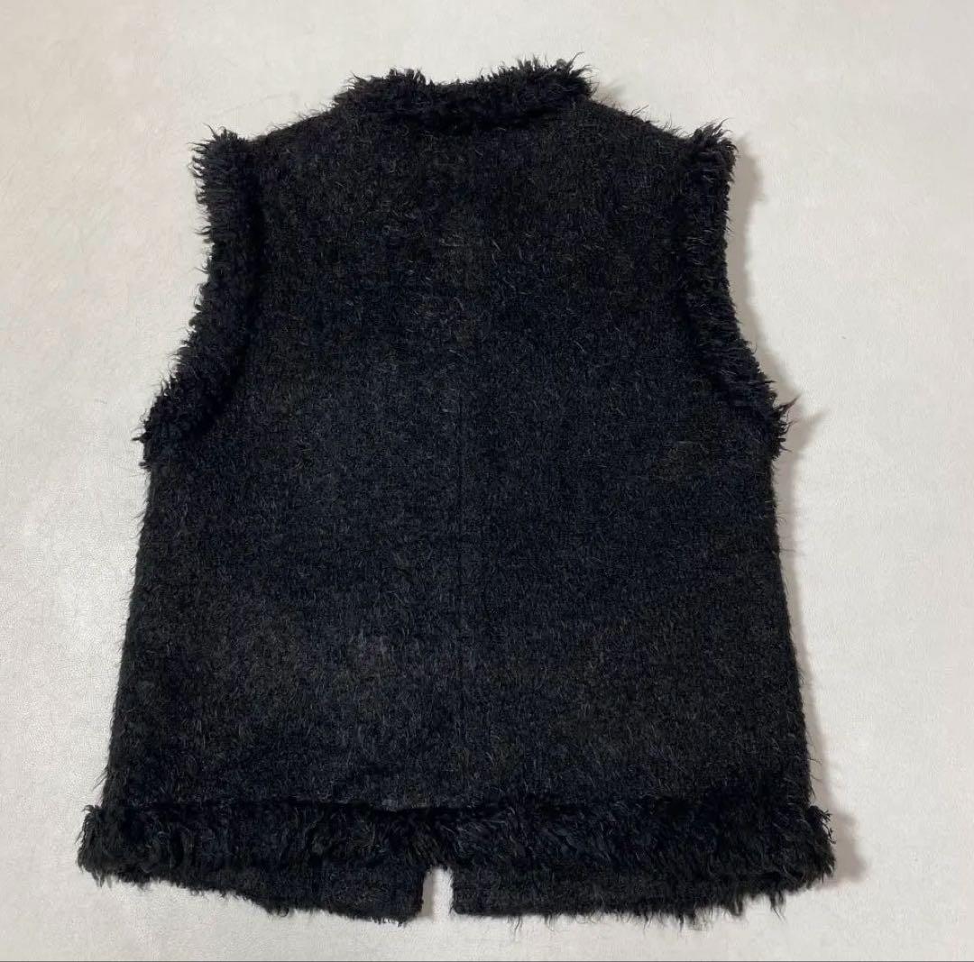 美品 UNITED ARROWS シャギー ツイード ベスト 金ボタン