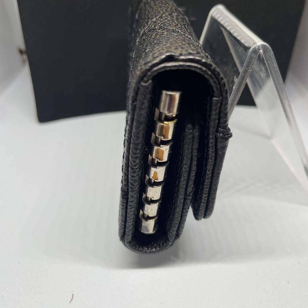 CHANEL⭐︎シャネル⭐︎ブラック×シルバー⭐︎キャビアスキン　6連キーケース
