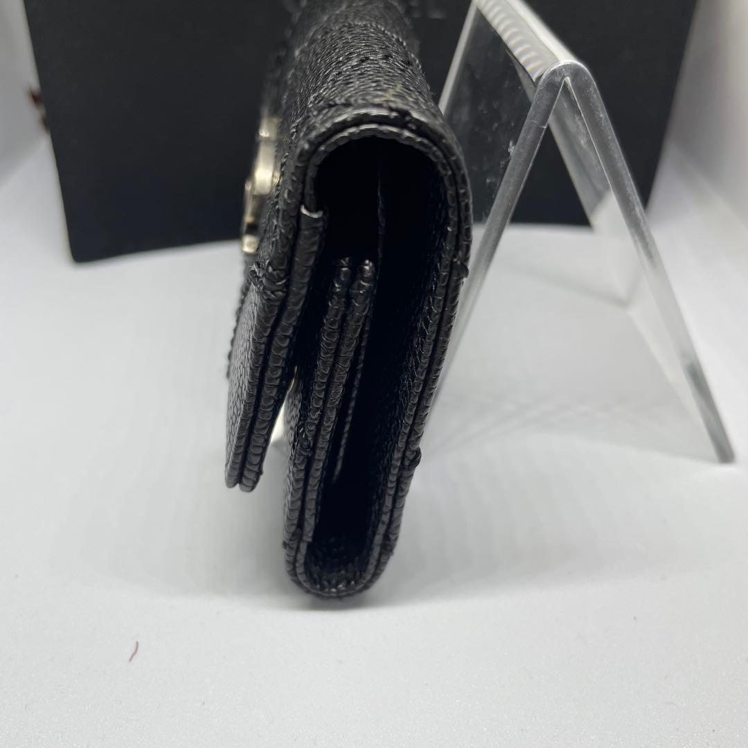 CHANEL⭐︎シャネル⭐︎ブラック×シルバー⭐︎キャビアスキン　6連キーケース