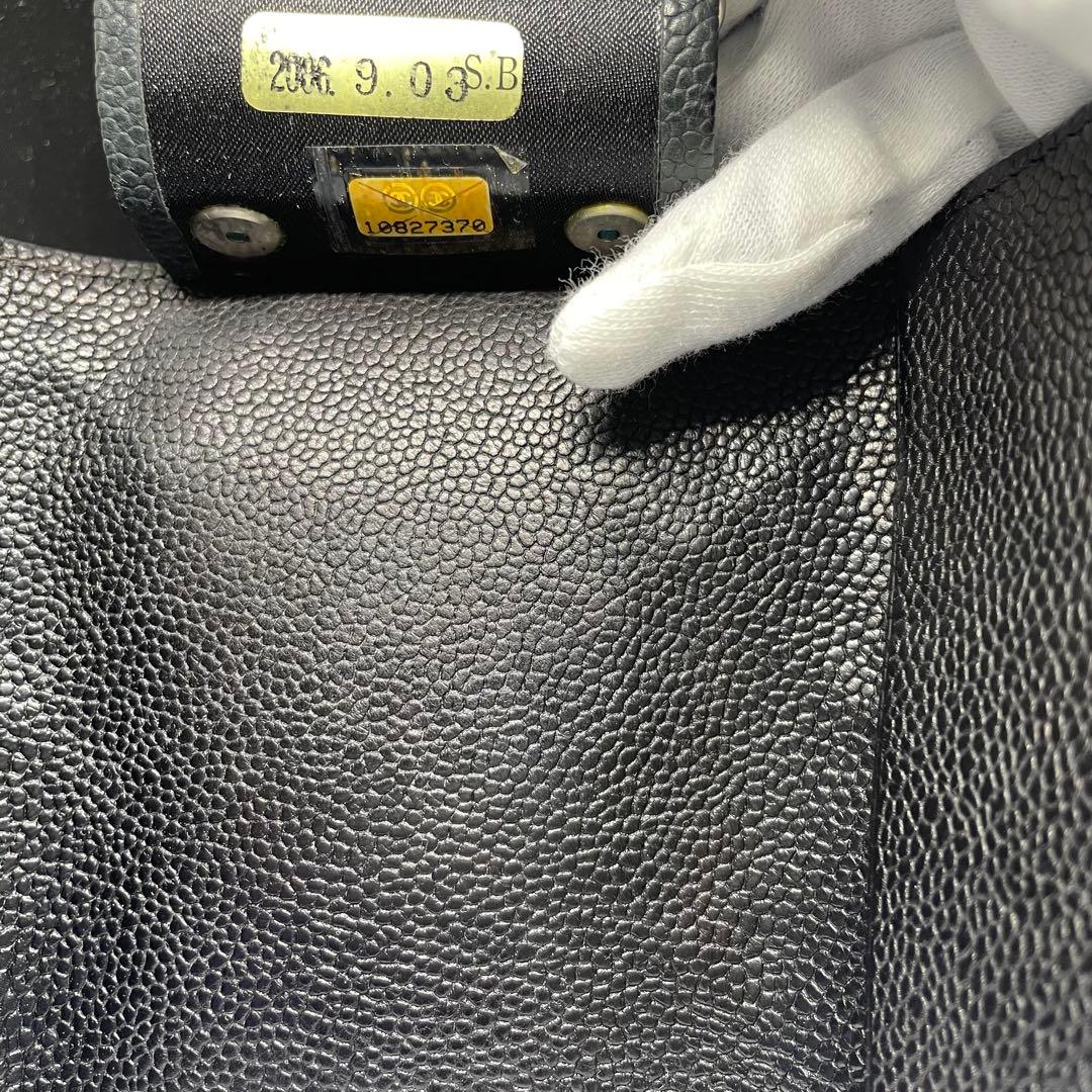 CHANEL⭐︎シャネル⭐︎ブラック×シルバー⭐︎キャビアスキン　6連キーケース