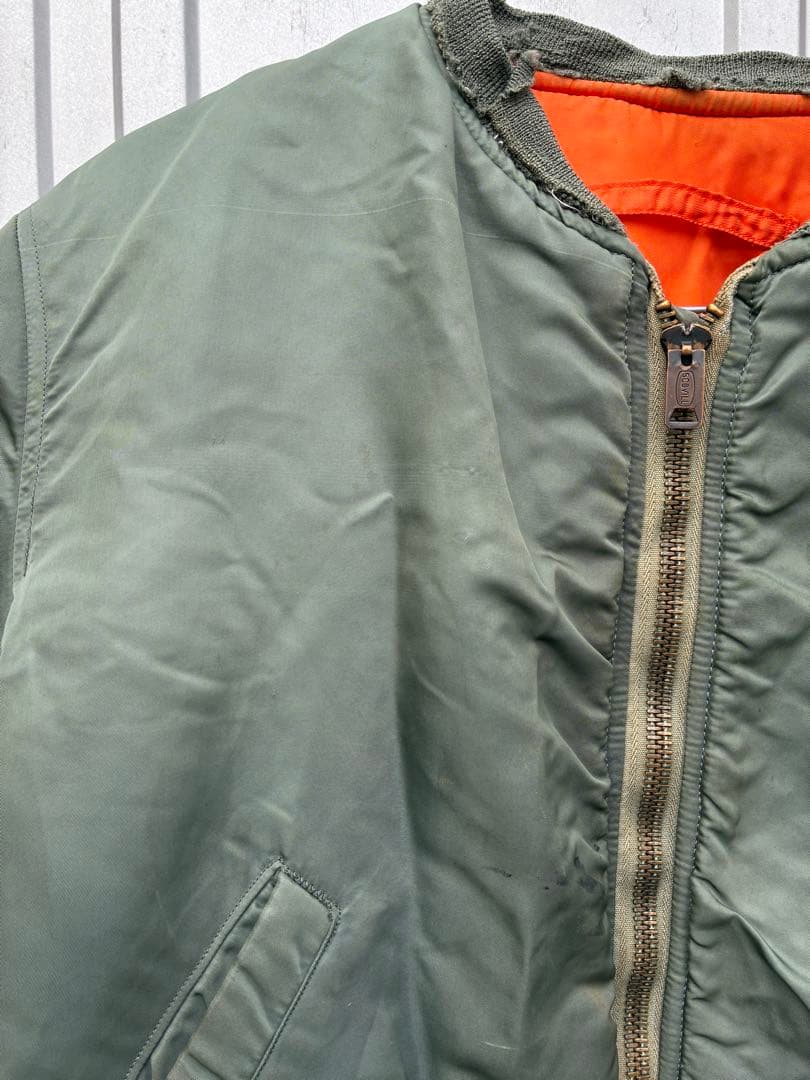 K*N様 60s ma-1米軍実物　ALPHA Mサイズ　1968 袖リブ欠損