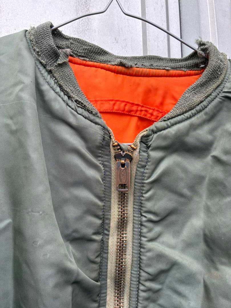 K*N様 60s ma-1米軍実物　ALPHA Mサイズ　1968 袖リブ欠損