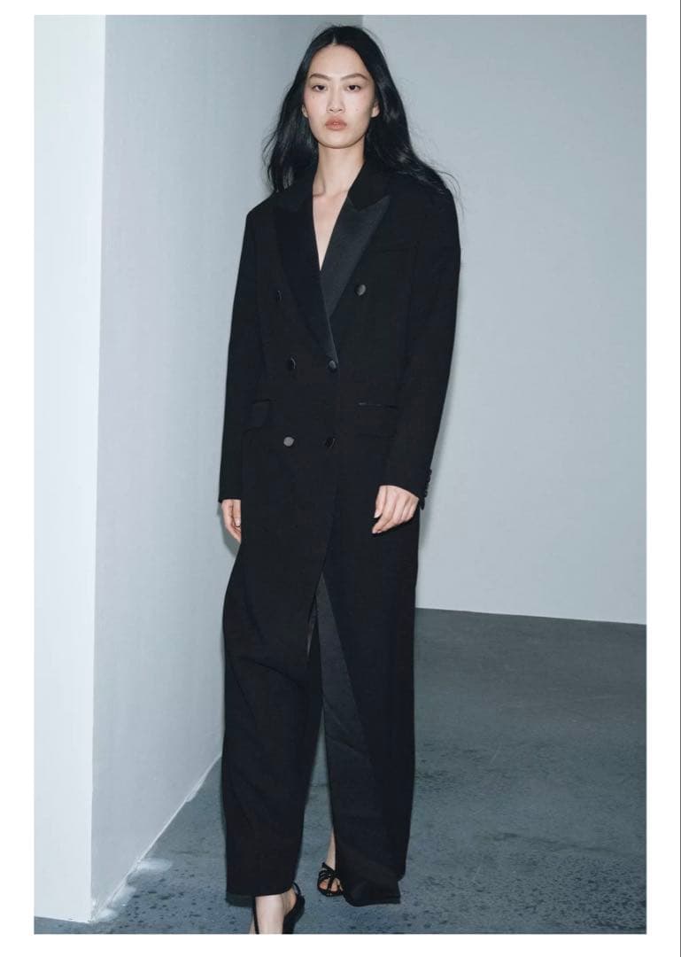 ZARA ZW COLLECTION タキシードカラーレヴィタコートM