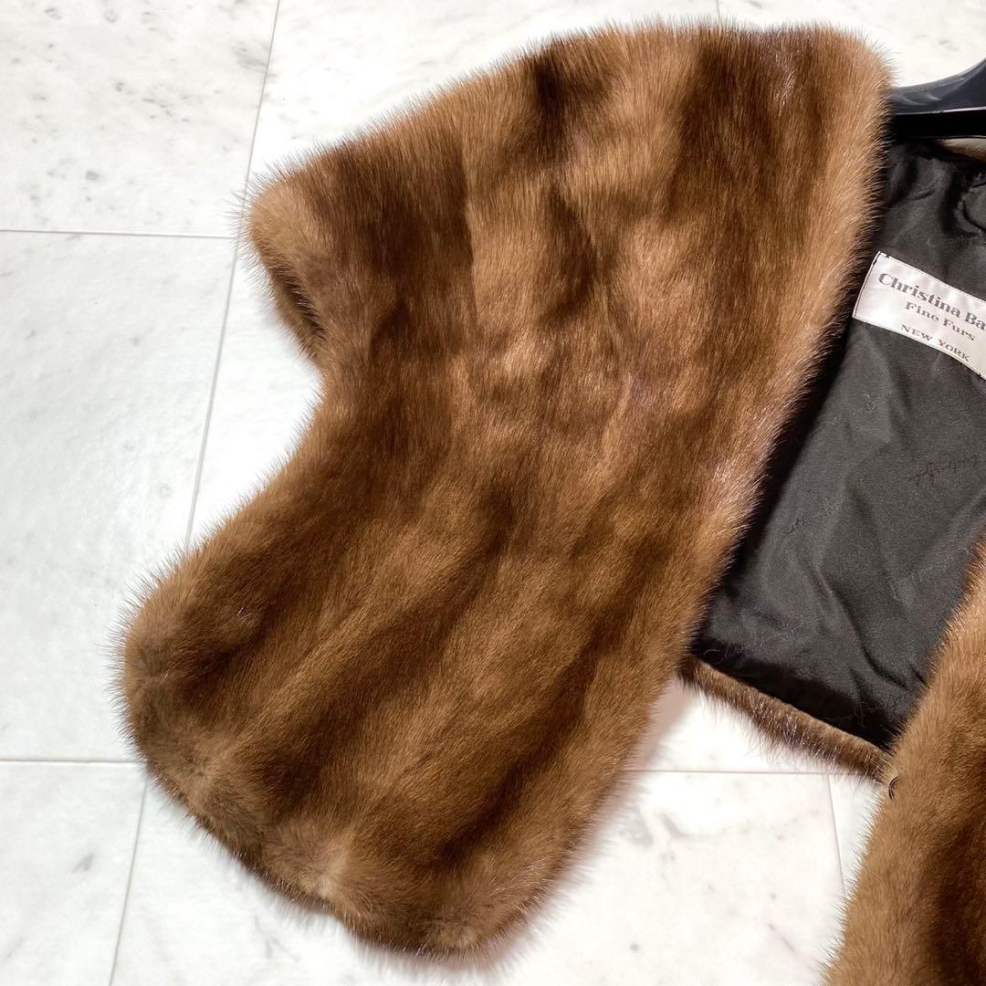 Christina Bahn✨デミバフミンク リアルファー ショール 毛並み◎