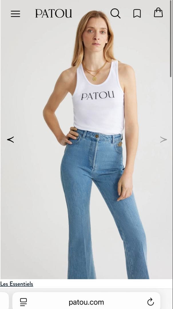 PATOU パトゥ オーガニックコットン タンクトップ