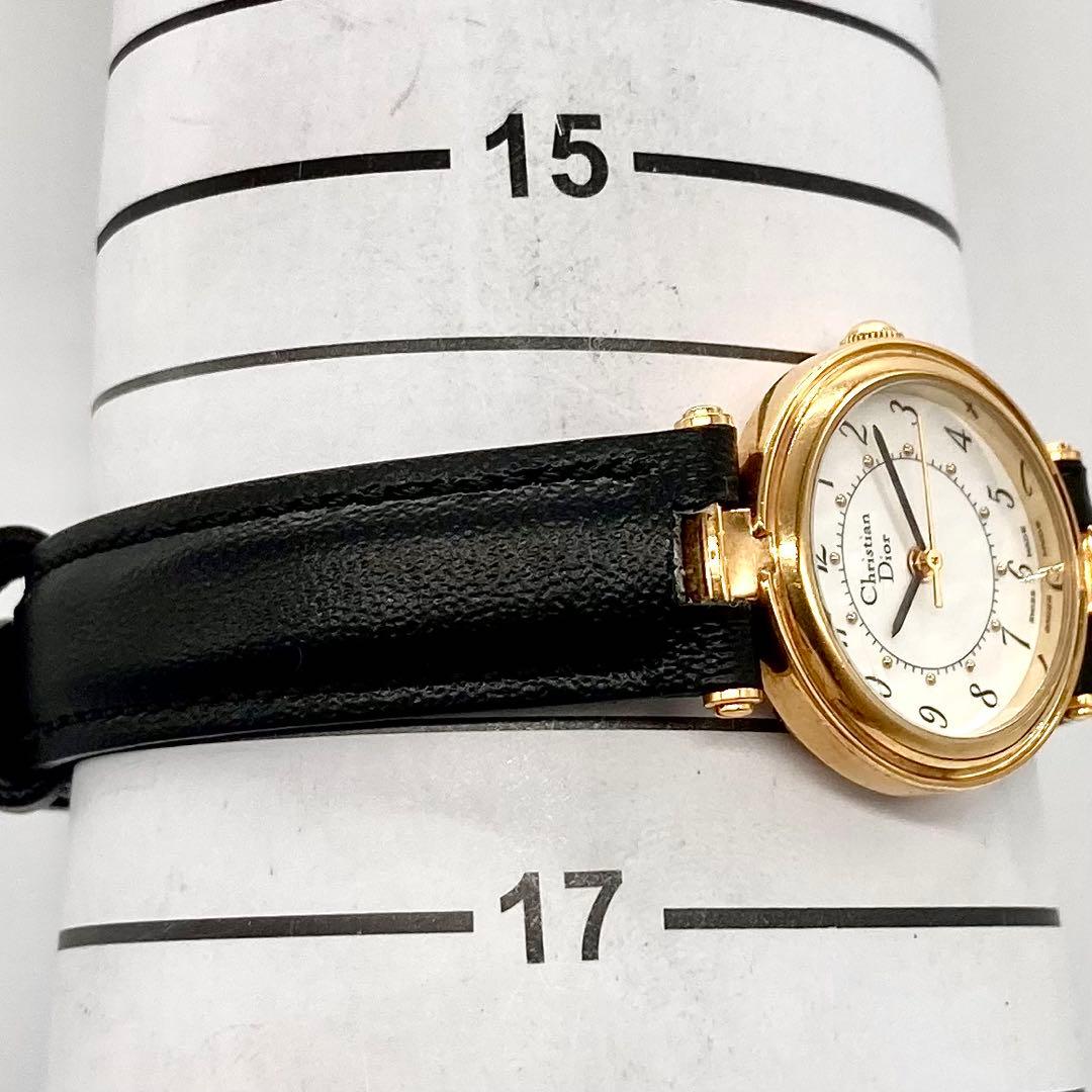 【稼動】 ディオール 腕時計 3005 クォーツ レディースウォッチ ゴールド
