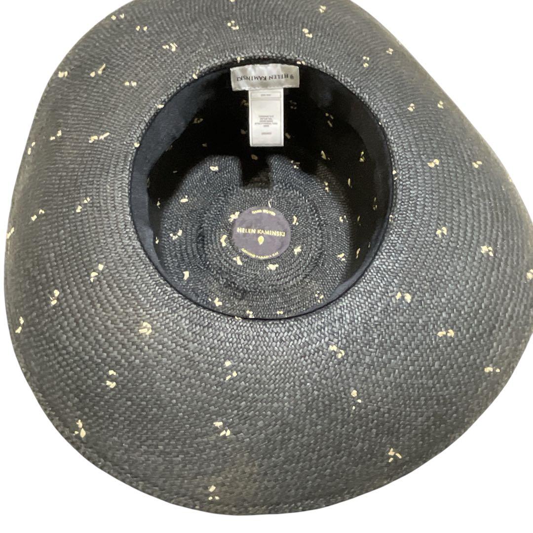 【美品】ヘレンカミンスキー　ラフィアハット　ブラック　カンカン帽