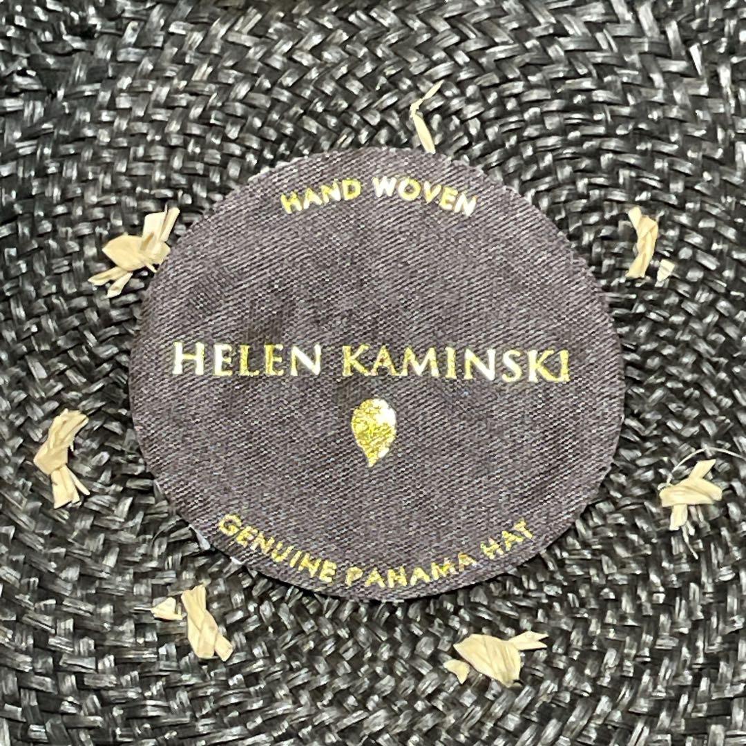 【美品】ヘレンカミンスキー　ラフィアハット　ブラック　カンカン帽