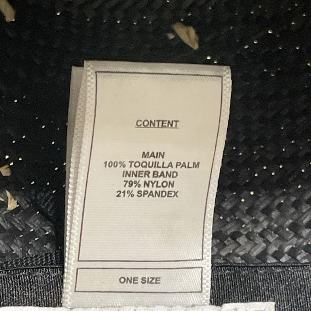 【美品】ヘレンカミンスキー　ラフィアハット　ブラック　カンカン帽