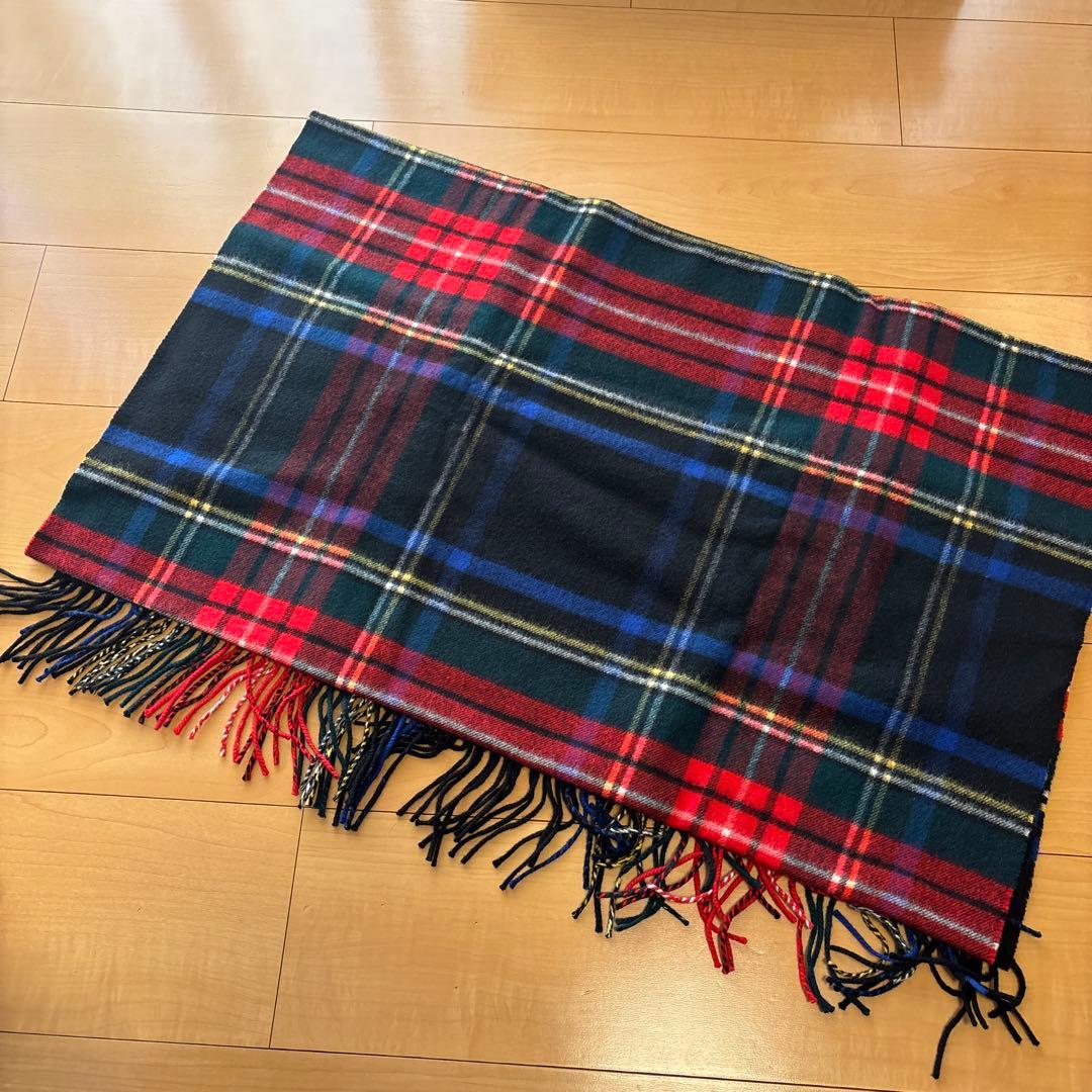 johnstons カシミヤ チェックストール