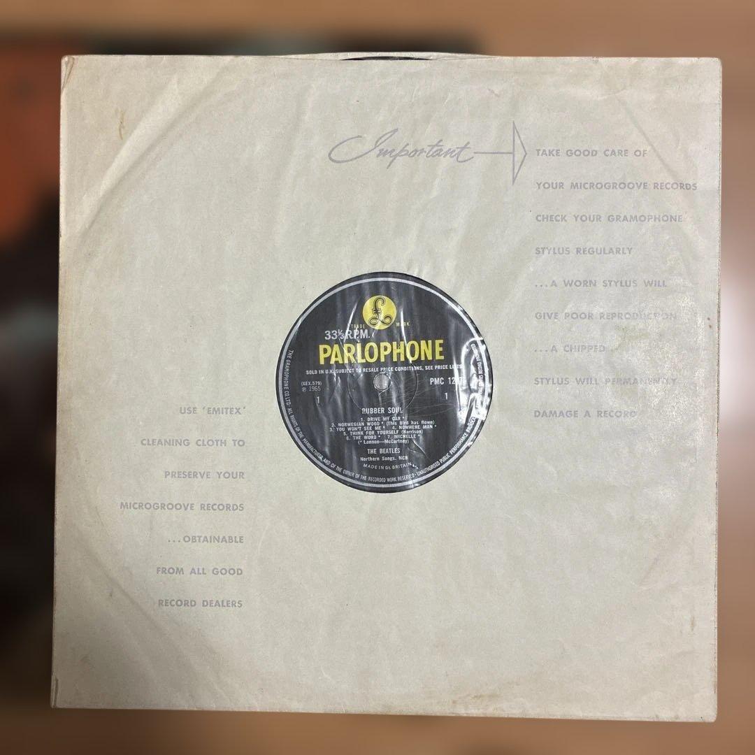 ビートルズ 名盤 レコード ラバーソウル UKオリジナルモノ盤 マト1/1