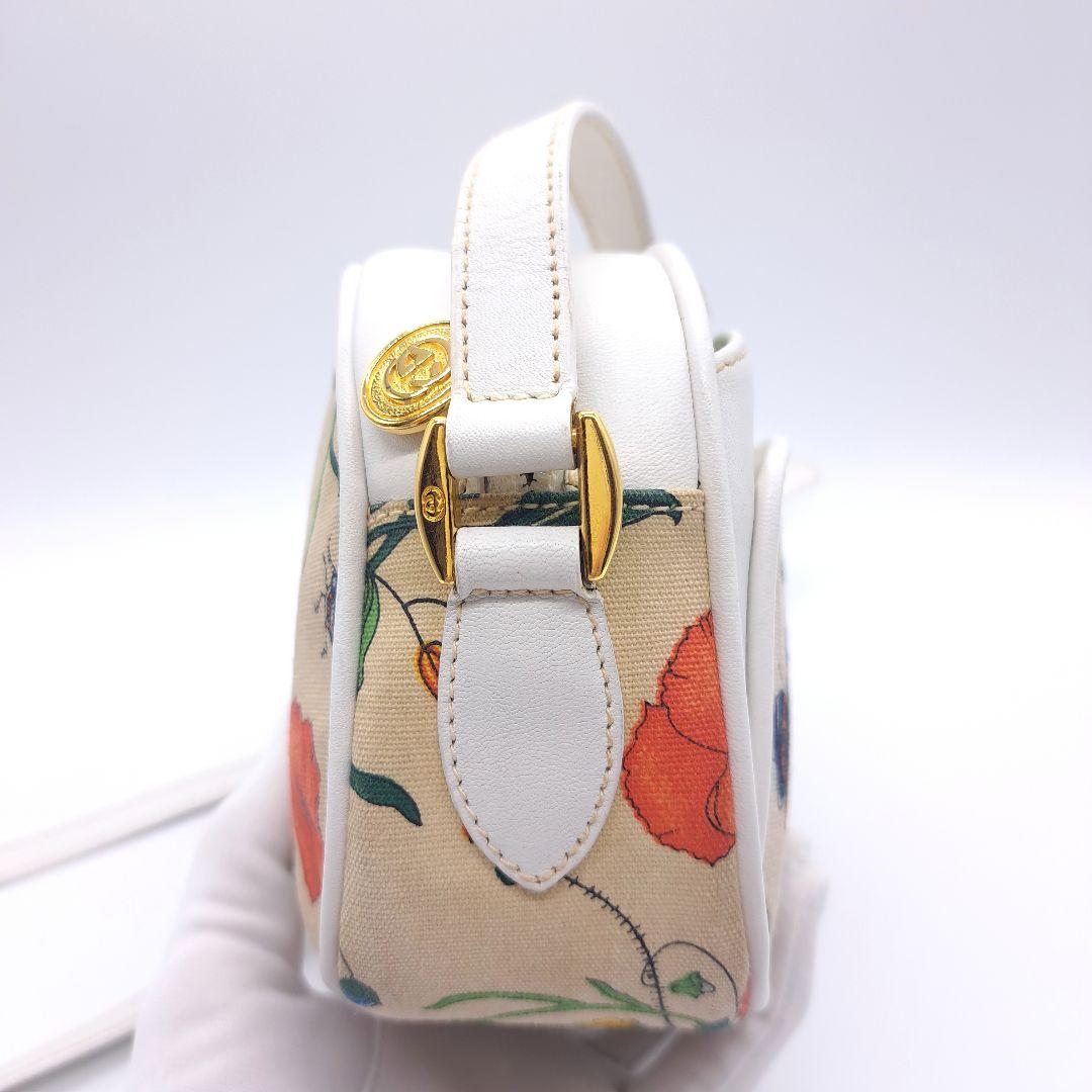 GUCCI グッチ フローラ ショルダーバッグ オールド ビンテージ キャンバス