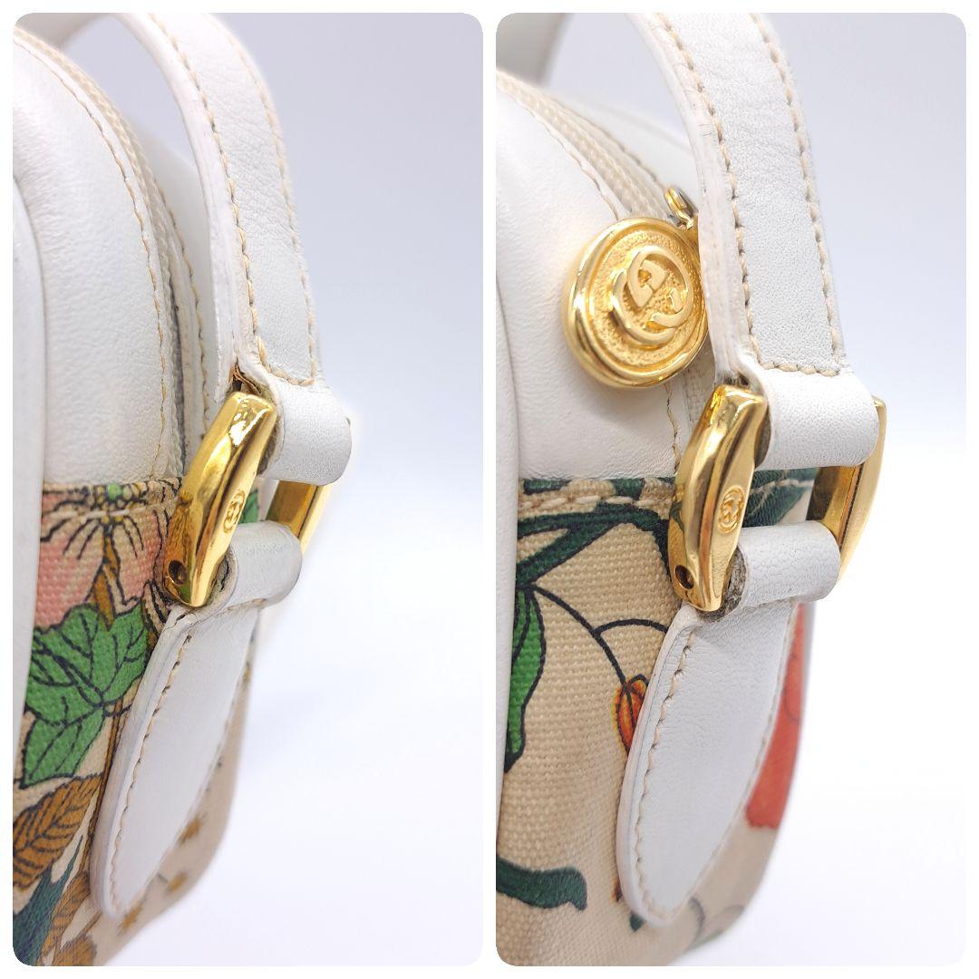 GUCCI グッチ フローラ ショルダーバッグ オールド ビンテージ キャンバス