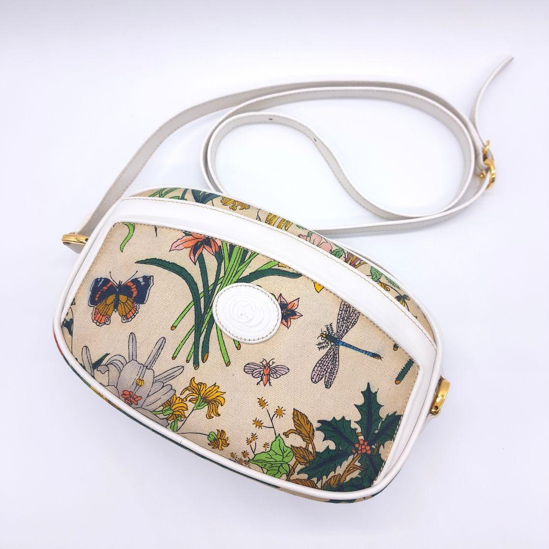 GUCCI グッチ フローラ ショルダーバッグ オールド ビンテージ キャンバス