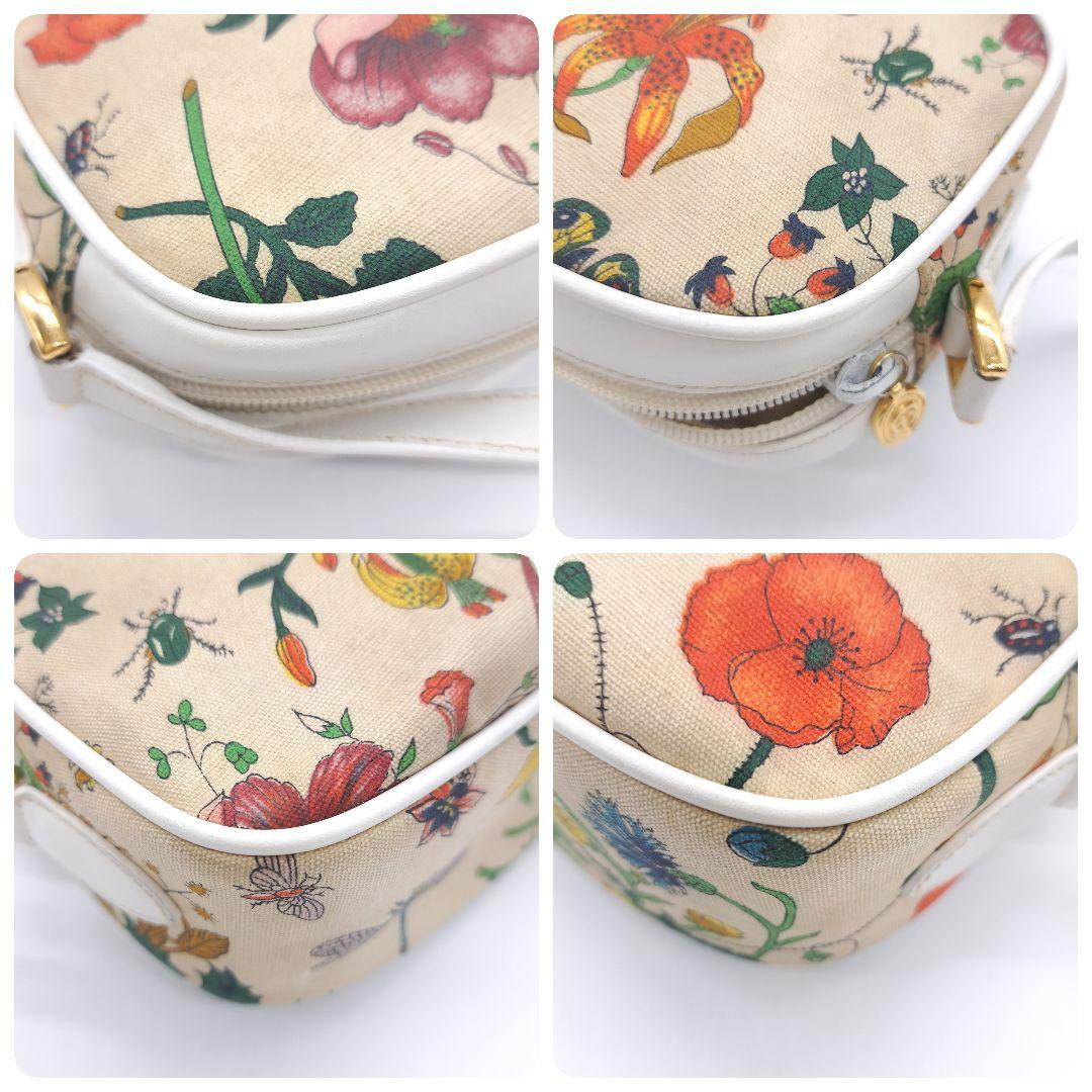 GUCCI グッチ フローラ ショルダーバッグ オールド ビンテージ キャンバス