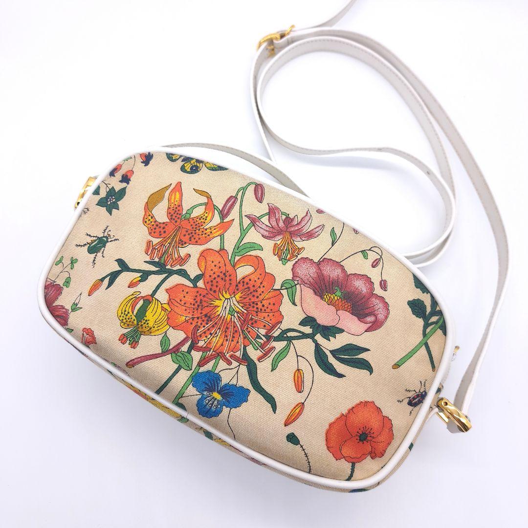 GUCCI グッチ フローラ ショルダーバッグ オールド ビンテージ キャンバス
