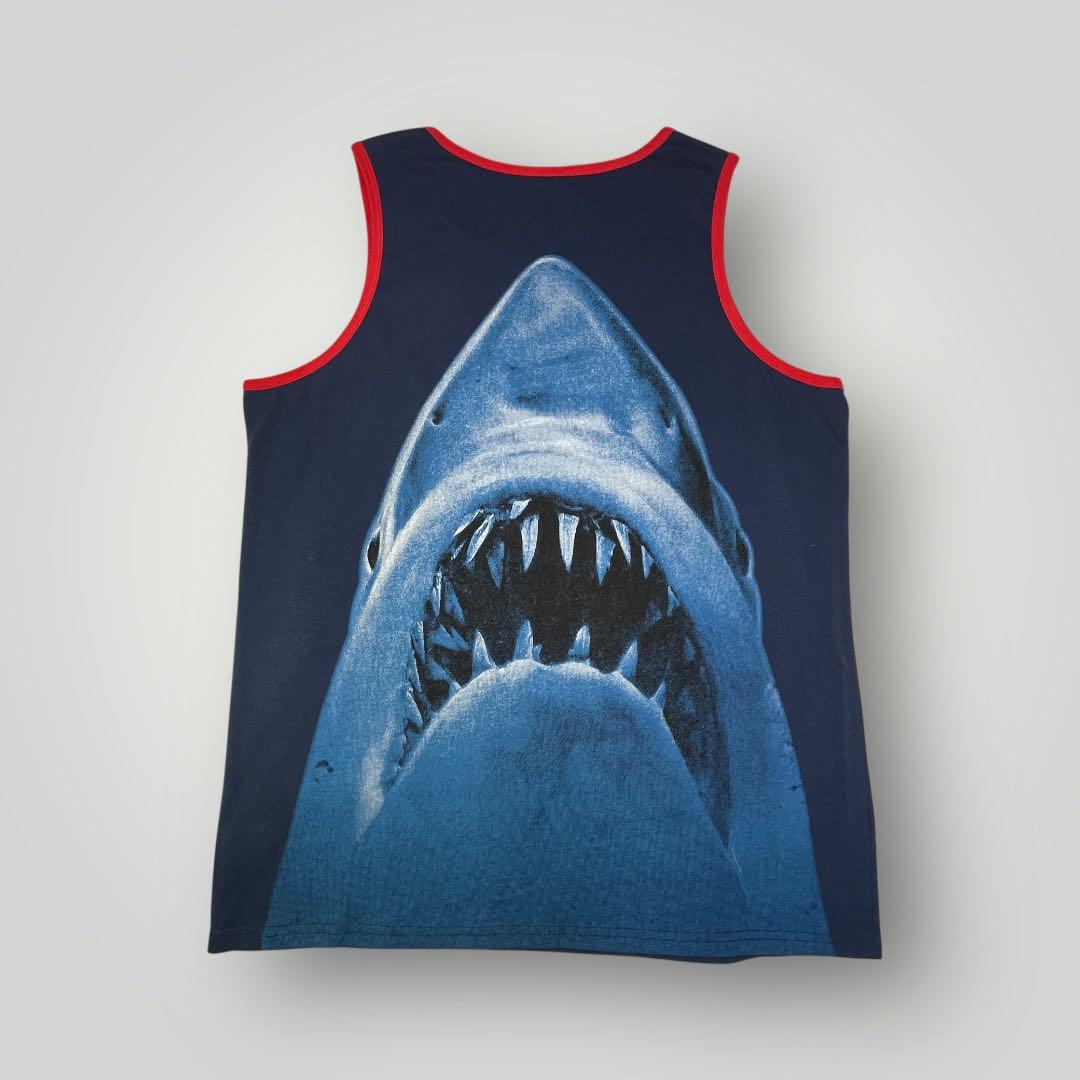【希少】公式ライセンス JAWS ジョーズ タンクトップ 両面プリント 美品 Ｌ