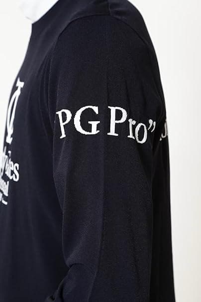 未使用タグ付 パーリーゲイツ クルーネック ニットプルオーバー 5 L ネイビー