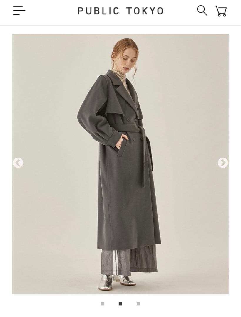 Public Tokyo オーバーヨークコート　ウール100% ほぼ新品