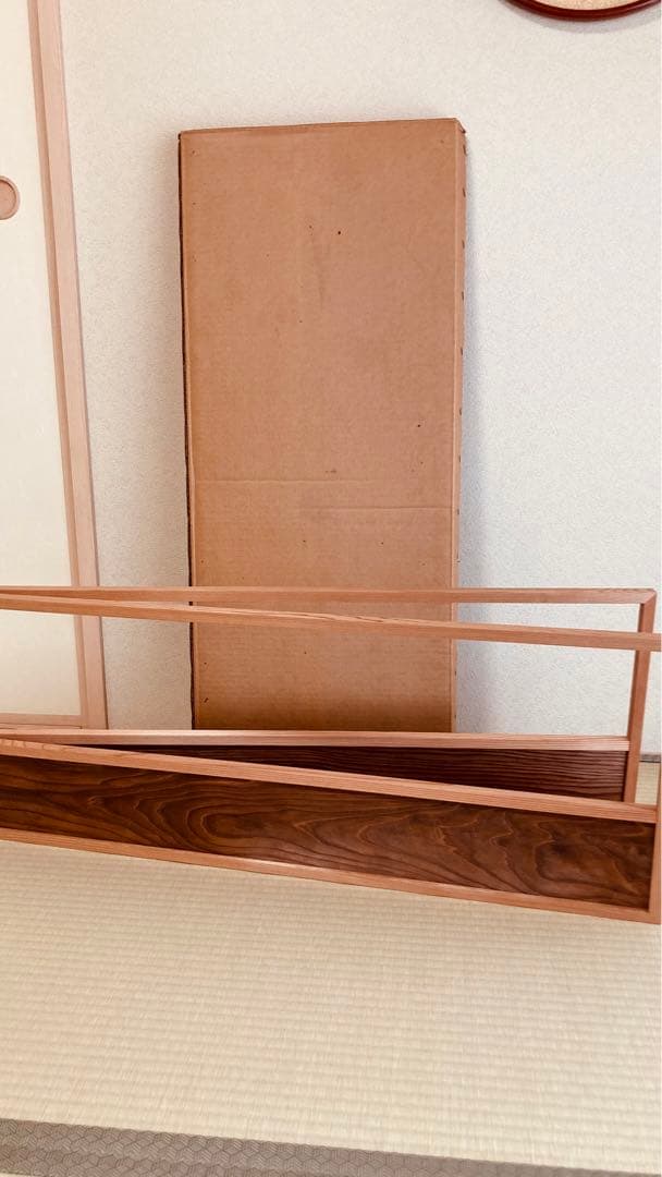 美品　上透かし　天然木　風炉先屏風