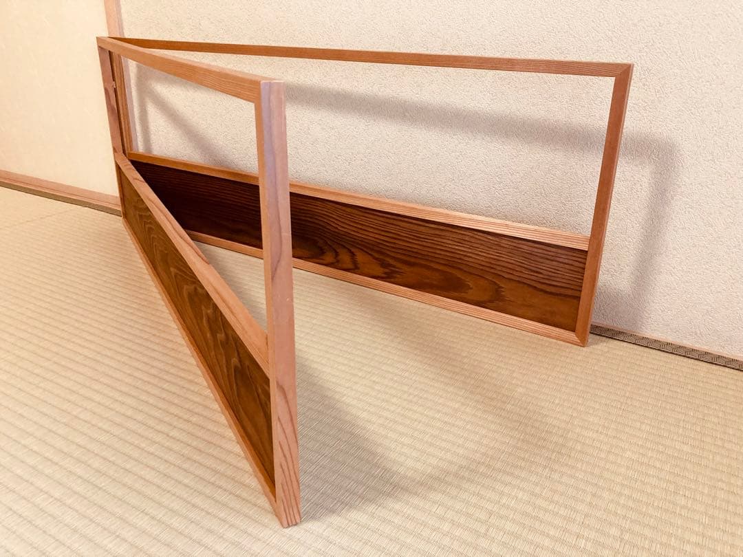 美品　上透かし　天然木　風炉先屏風