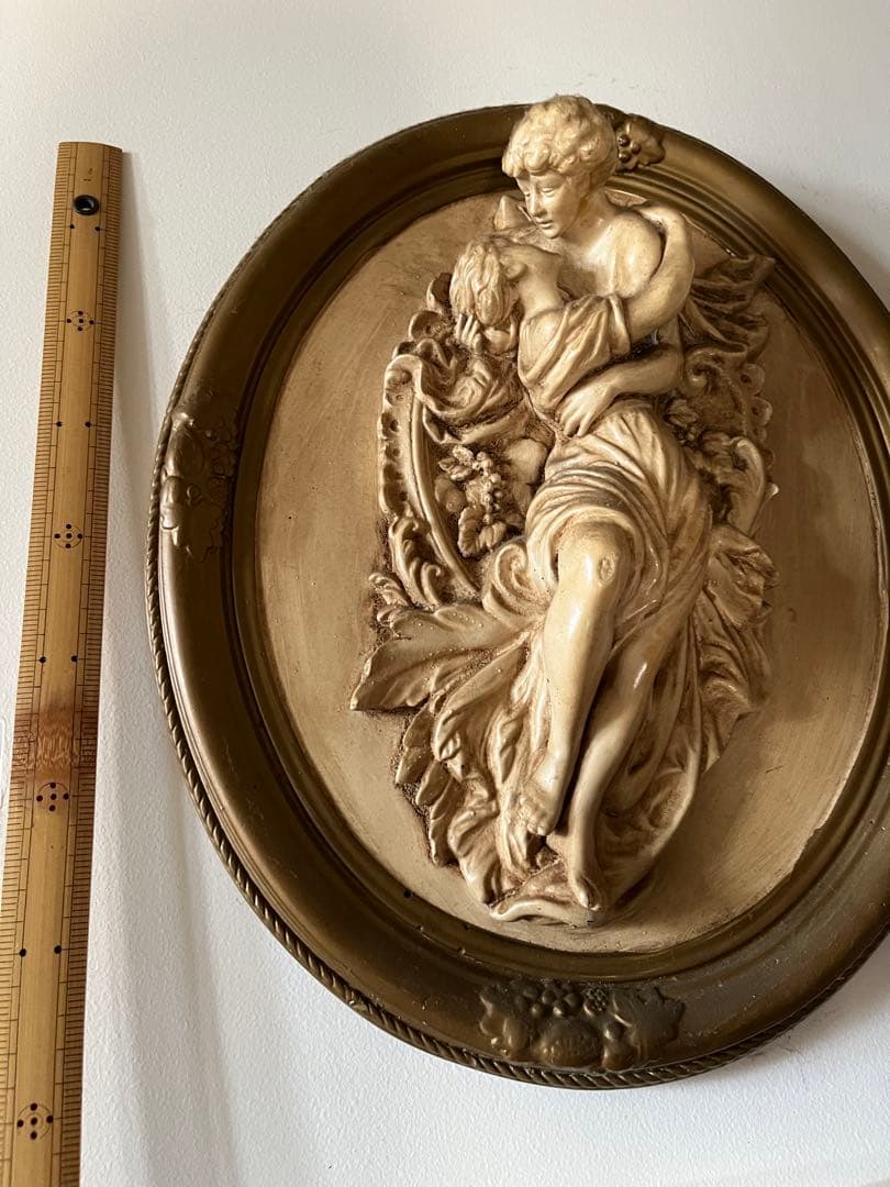 t*m様 アンティーク　ゴールドの女性像　壁掛け装飾