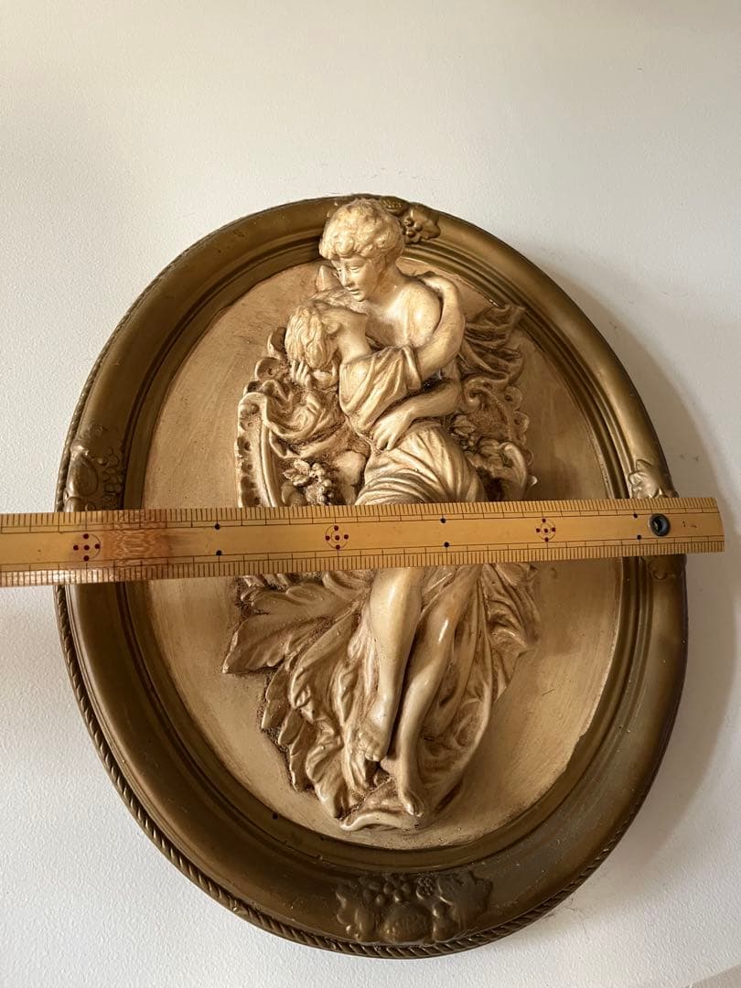 t*m様 アンティーク　ゴールドの女性像　壁掛け装飾